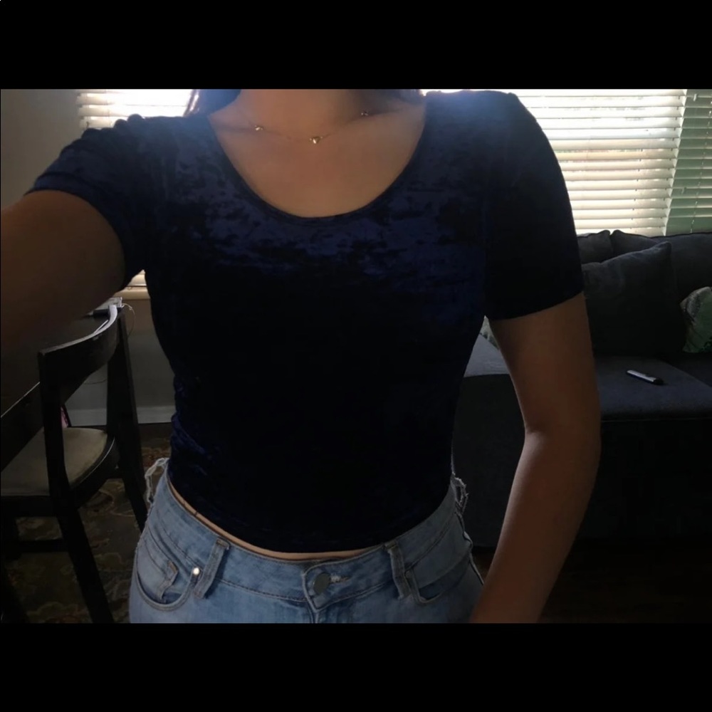 Velvet crop top